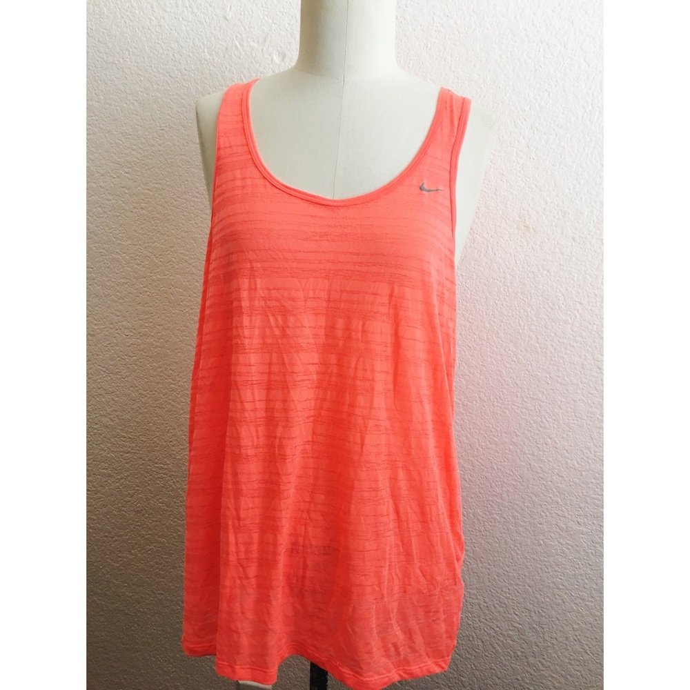 New Nike Dry Fit Bright Orange tank size L